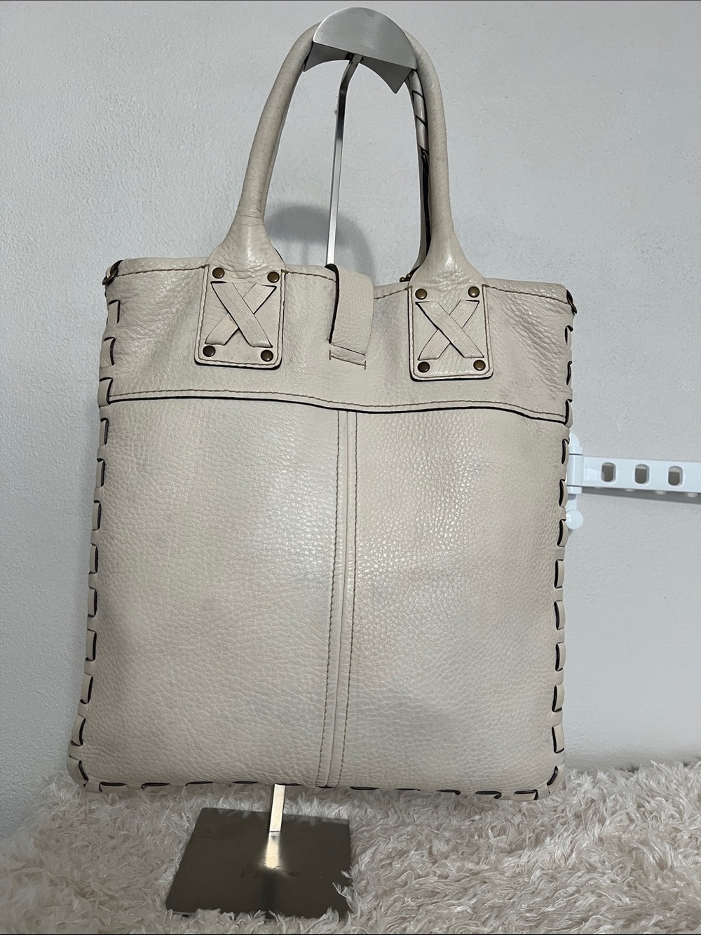 Rare Sample Coach Legacy Thompson Slim Tote Cream - Picture 4 of 16
